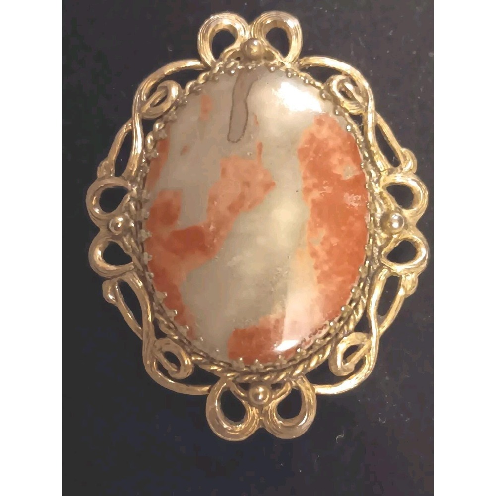 /Pendant & Brooch Combo,1960S Semi-Precious...